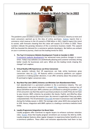 My Mogul Media - 5 e-commerce Website Trends to Watch Out for in 2022