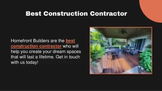 Best Construction Contractor