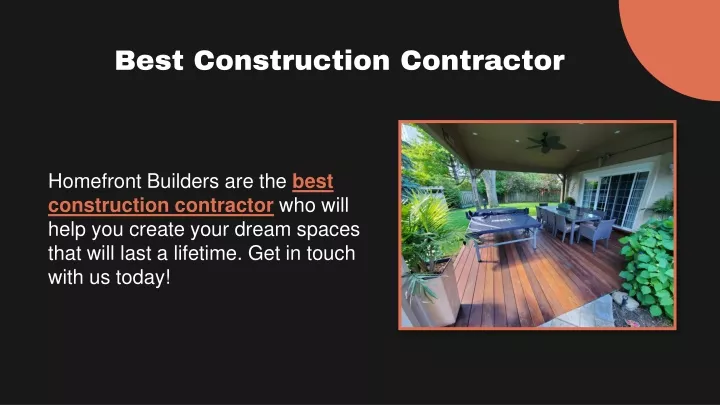 best construction contractor