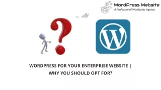 WordPress for Your Enterprise Website  Why you should Opt for?