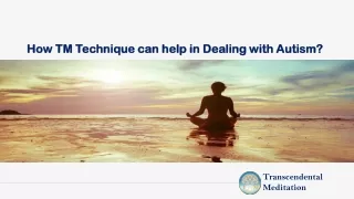 how tm technique can help in dealing with autism
