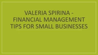 Valeria Spirina - Financial Management Tips For Small Businesses