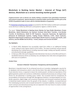 blockchain in banking sector market internet
