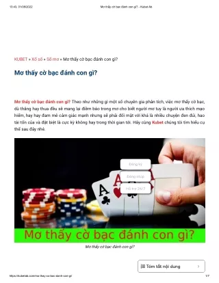 Mơ thấy cờ bạc đánh con gì?