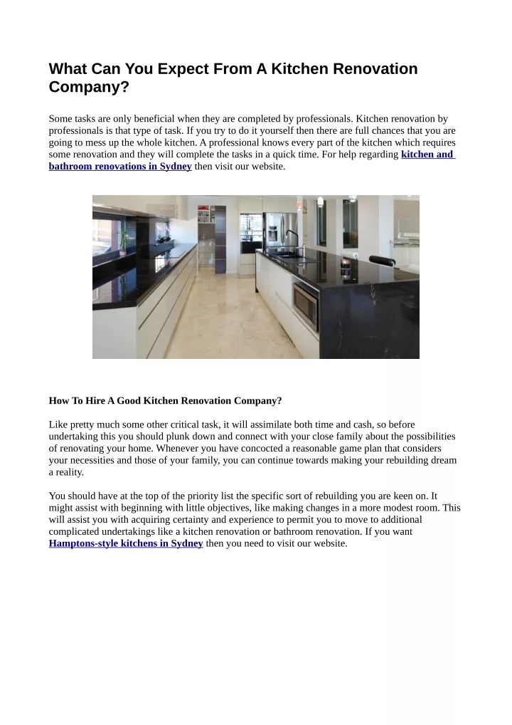 PPT - What Can You Expect From A Kitchen Renovation Company? PowerPoint ...