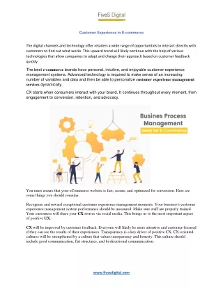 customer experience in e commerce