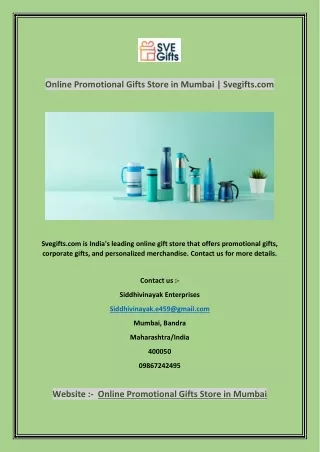Online Promotional Gifts Store in Mumbai | Svegifts.com