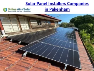 Solar Panel Installers Companies in Pakenham