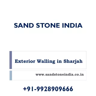 Exterior Walling in Sharjah - Sand Stone India