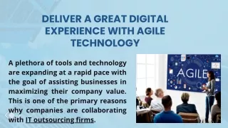 deliver a great digital experience with agile