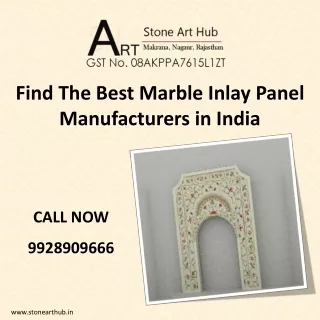 Find The Best Marble Inlay Panel Manufacturers in India