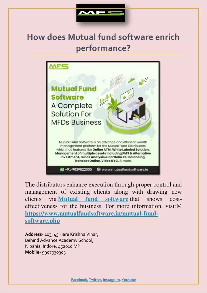 how does mutual fund software enrich performance