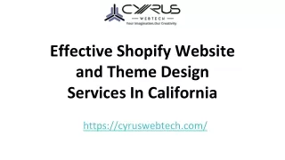 Effective Shopify Website and Theme Design Services In California