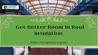Get Better Room in Roof Insulation - Ecogenius.