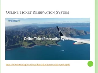 online ticket reservation system