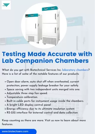 Testing Made Accurate with Lab Companion Chambers