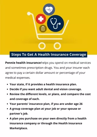 Steps To Get a Health Insurance Coverage