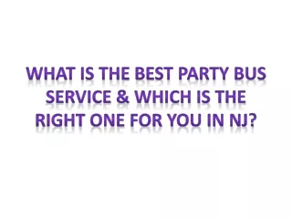 The Best Party Bus Service & Which Is the Right One for You in NJ