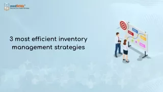 3 most efficient inventory management strategies