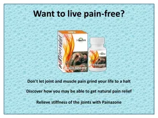 want to live pain free