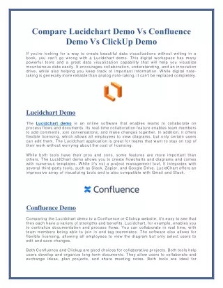compare lucidchart demo vs confluence demo