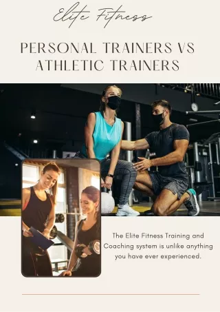 Personal Trainers Vs Athletic Trainers
