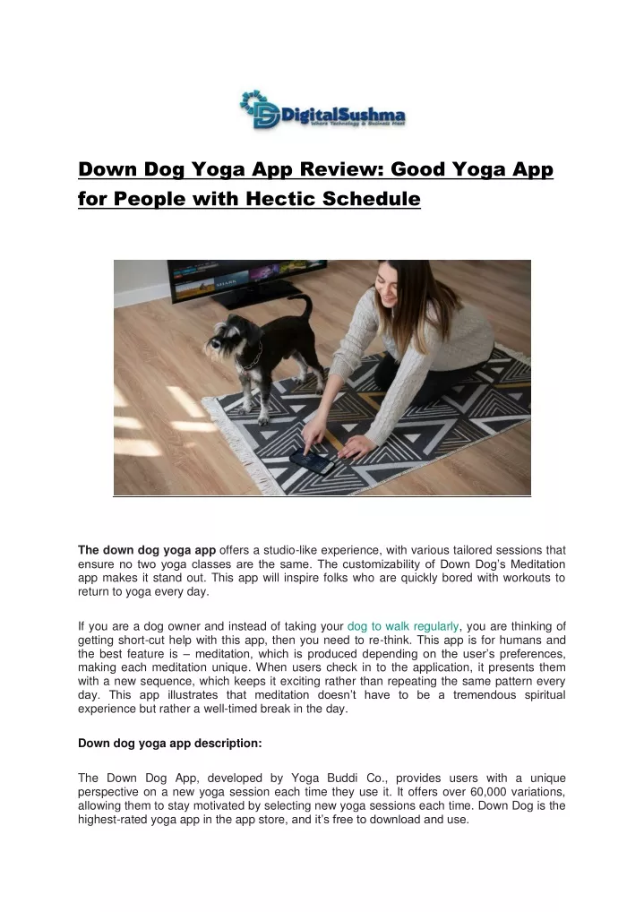 down dog yoga app review good yoga app for people