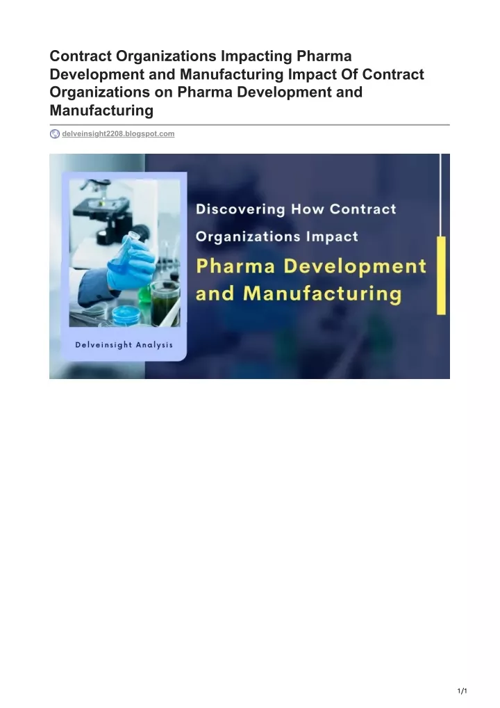 contract organizations impacting pharma