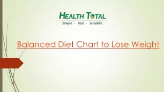 Balanced Diet Chart to Lose Weight