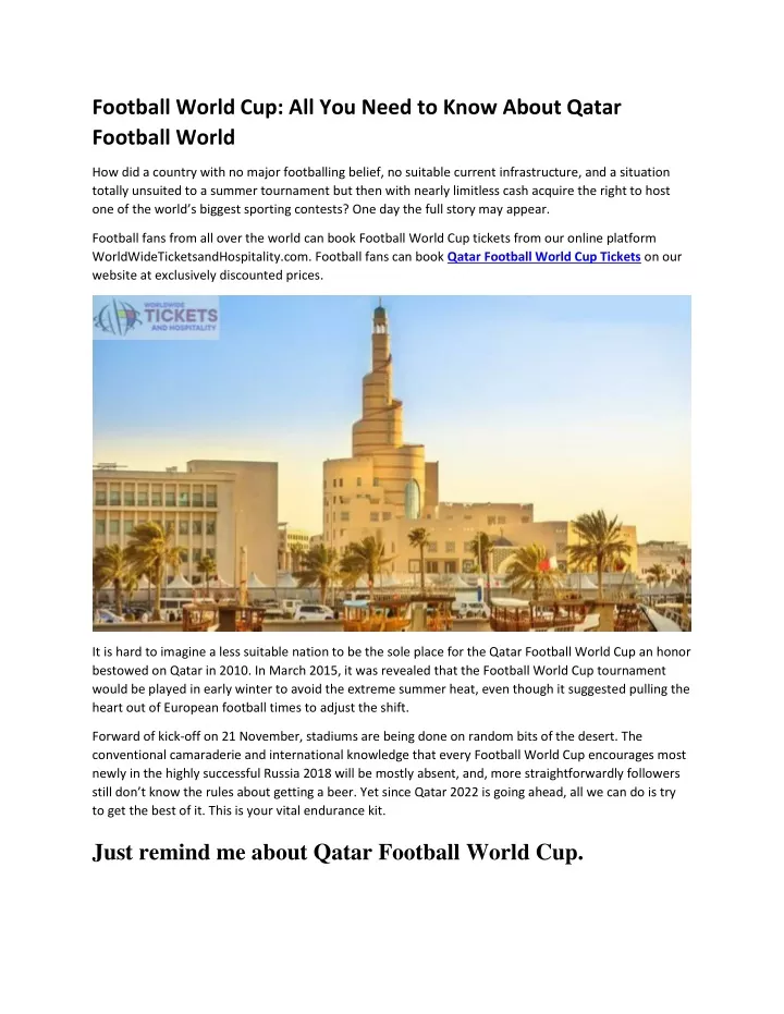 football world cup all you need to know about