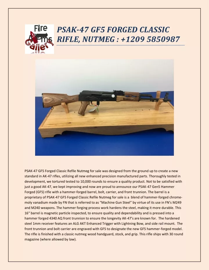 psak 47 gf5 forged classic rifle nutmeg 1209