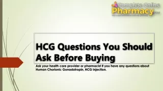 HCG Questions You Should Ask Before Buying