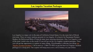 Book Cheap Los Angeles Vacation Packages  1-866-579-8033