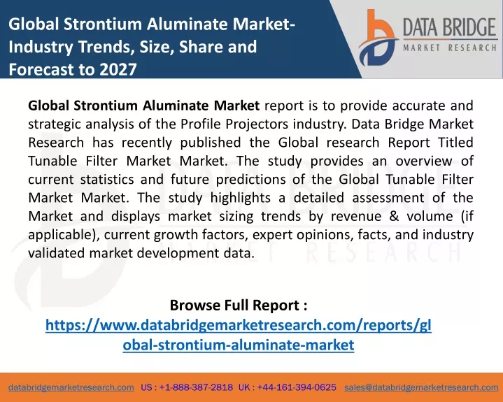 global strontium aluminate market industry trends