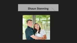 Shaun Stenning- An Investor