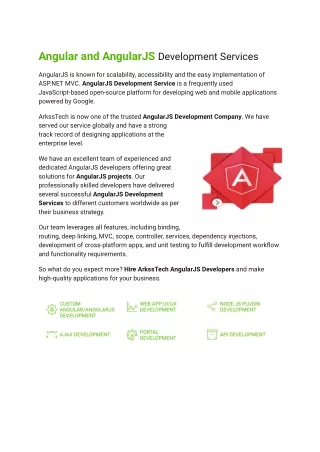 angular and angularjs development services