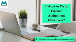 4 Ways to Write Finance Assignment Effectively