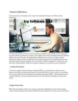5 benefits of erp software