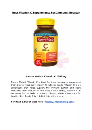 Vitamin C Immune Booster