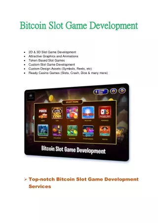 Bitcoin Slot Game Development