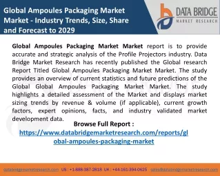 Global Ampoules Packaging Market