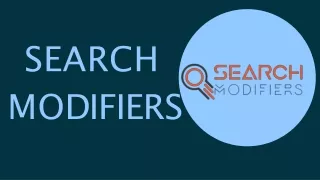 search m o d i f i e r s