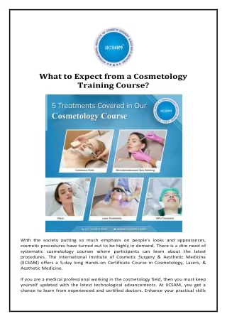 what to expect from a cosmetology training course
