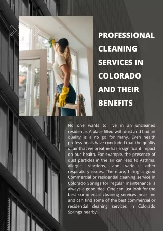 Professional Cleaning Services In Colorado And Their Benefits Business Bigger
