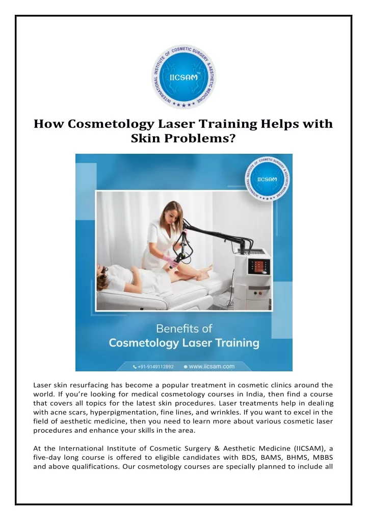 how cosmetology laser training helps with skin