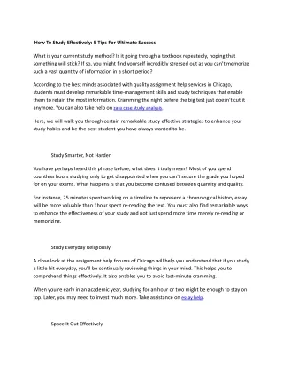 how to study effectively 5 tips for ultimate