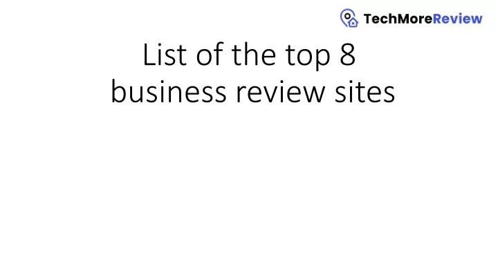 list of the top 8 business review sites