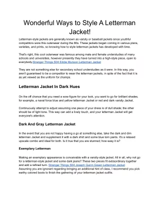 wonderful ways to style a letterman jacket