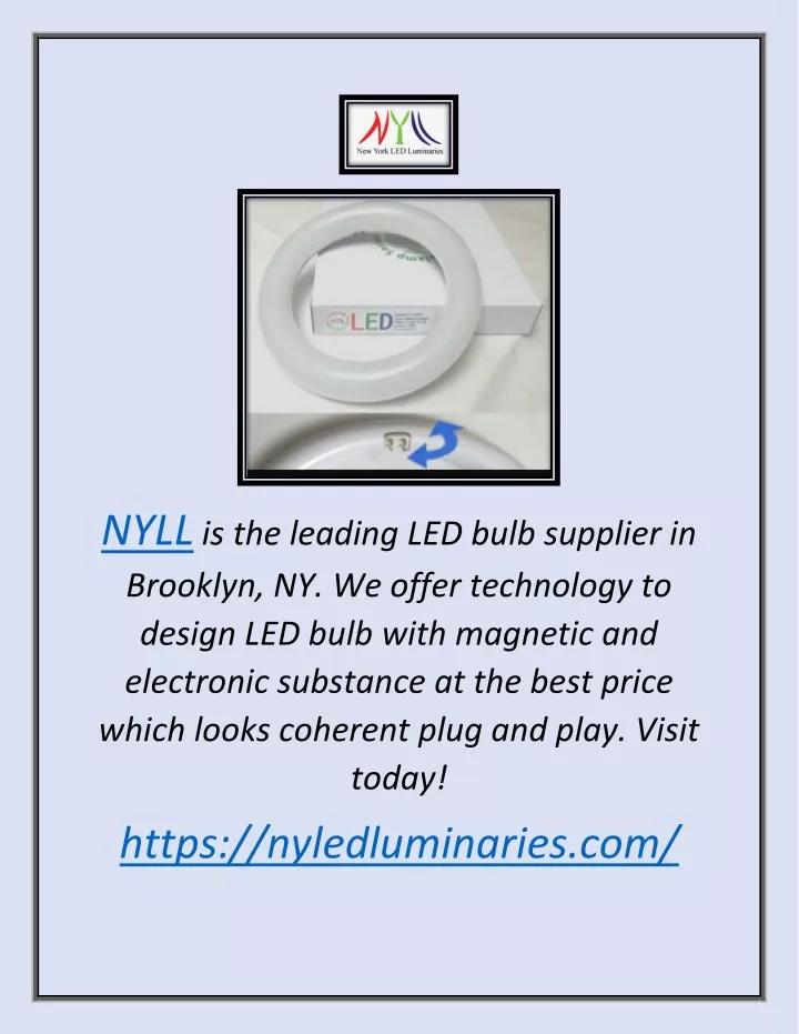 nyll is the leading led bulb supplier in brooklyn