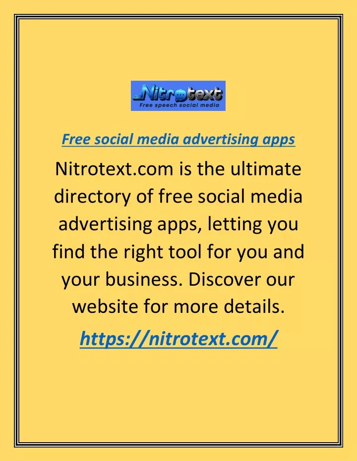 free social media advertising apps